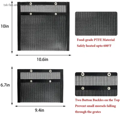  Heat Resistant Different Size Reusable Nonstick Barbecue Mesh Grill Bag for BBQ Grilling Tool