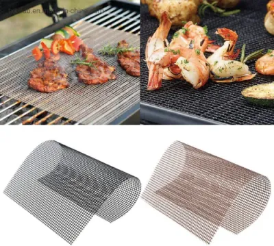 Foor Grade Heat Resistant PTFE Fiberglass Mesh Baking Sheet in Black or Brown