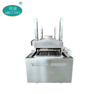 Electric Teflon Belt Continous Frying Machine Conveyor Tempura Fryer