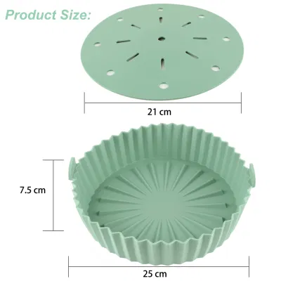  Non-Stick Heat-Resistant Silicon Oven Pan Silicon Air Fryer Basket Air Fryer Pot Silicone Air Fryer Liners