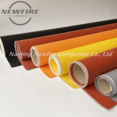 Stock Thermal Insulation Fire Retardant Fireproof Anti-Aging Glass Fabric Silicone Coated Fiberglass Cloth for High Temp Resistant Silicone Coated Fabric