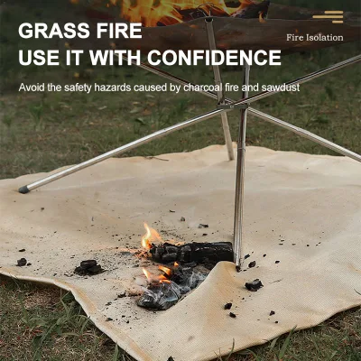 Outdoor Camping Barbecue Mat Camping Fireproof Cloth Flame Retardant Insulation Mat Fire Blanket BBQ Picnic Mat Stove Grill Pad