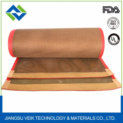  PTFE Conveyor Belt Open Mesh Width Red Edge Bullnose