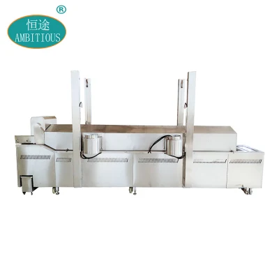 Electric Teflon Belt Continous Frying Machine Conveyor Tempura Fryer