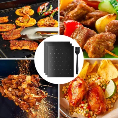 Reusable Easy Cleaning BBQ Grill Mat with LFGB