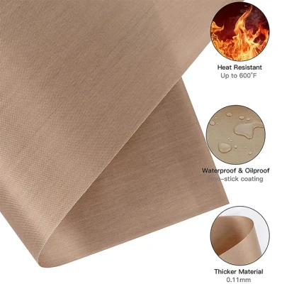  Teflon Baking Sheet for BBQ PTFE PTFE Sheet for Heat Press Non Stick Transfer Sheet 16 X12&quot; Heat Transfer Paper Reusable Heat Resistant Craft Mat Backing Grill