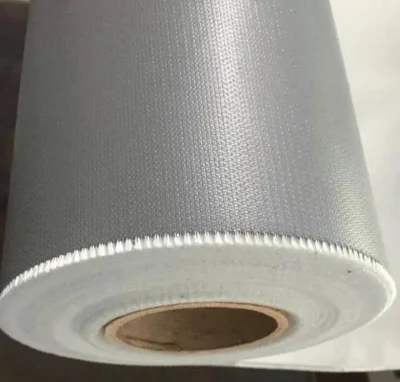 Double Coateted Grey 1110GSM 0.88 Thickness Sillicone Coated Fiberglass Fabric