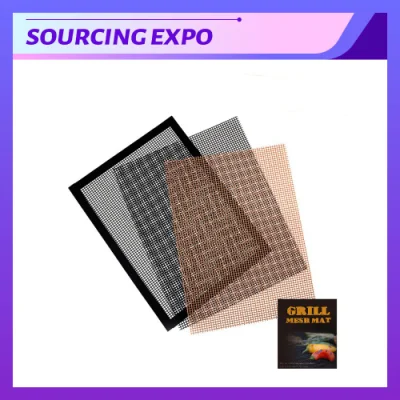  PTFE Non-Stick Open Mesh Basket BBQ Grill Basket