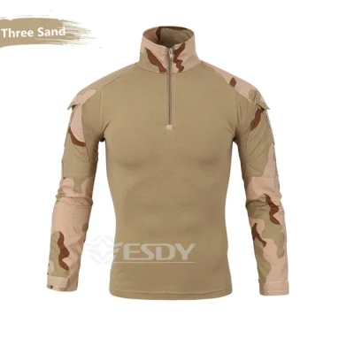  Esdy Men&prime; S Outdoor Hotsales Quick-Drying Long Sleeve Shirt Camouflage Tactical Frog Shirt