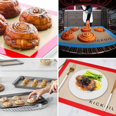 Custom Non-Stick Silicone Oven Baking Grill Liner Mat for Kitchen