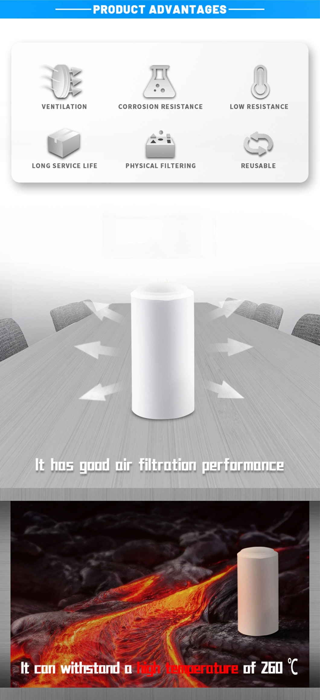 UNM Customized 100% PTFE Micro Porous Film ePTFE Air Membrane