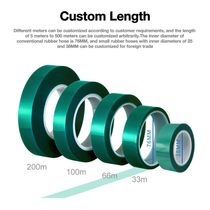 Heat Resistant 0.06mm Clear Polyester Silicone Masking Tape Polyester Tape