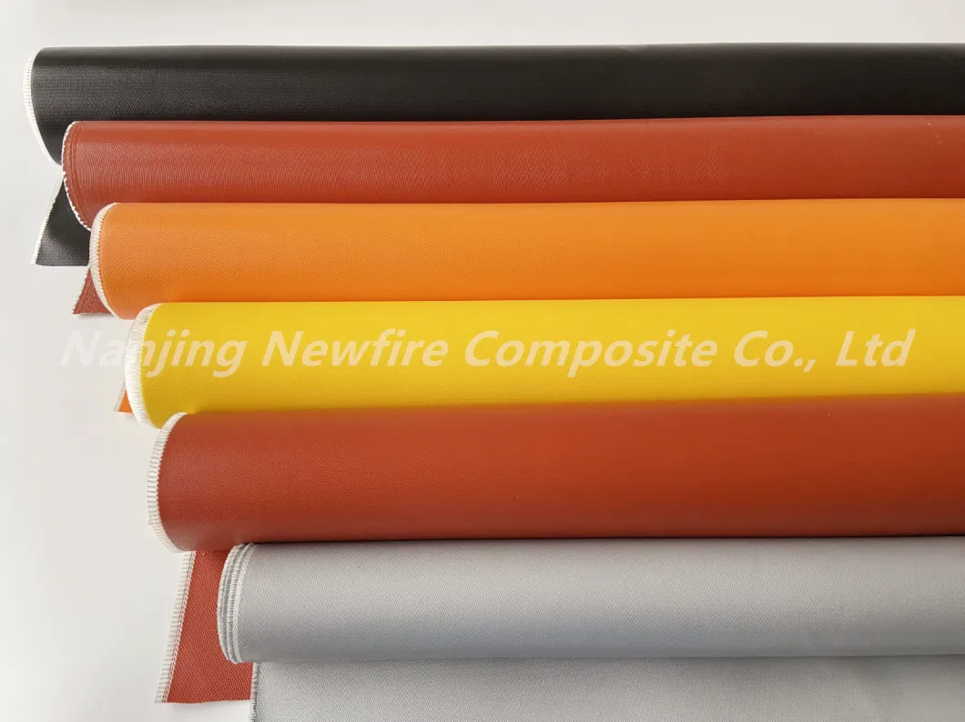 Stock Thermal Insulation Fire Retardant Fireproof Anti-Aging Glass Fabric Silicone Coated Fiberglass Cloth for High Temp Resistant Silicone Coated Fabric