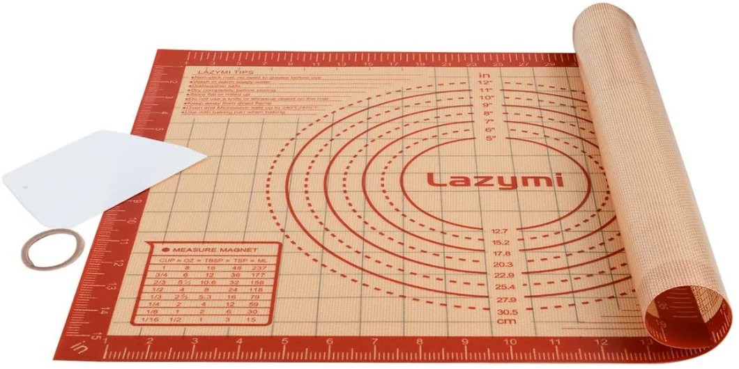 Facotry Supply Food Grade Silicone Baking Mat Oven Mat with Measurement