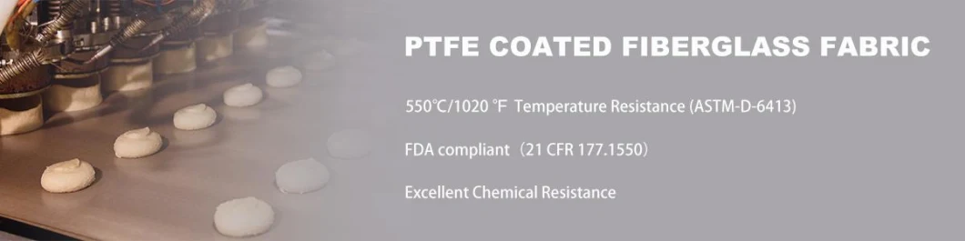 Custom High Temperature Antistatic Woven Calender Conveyor Belt China PTFE Coated Fabric Belting