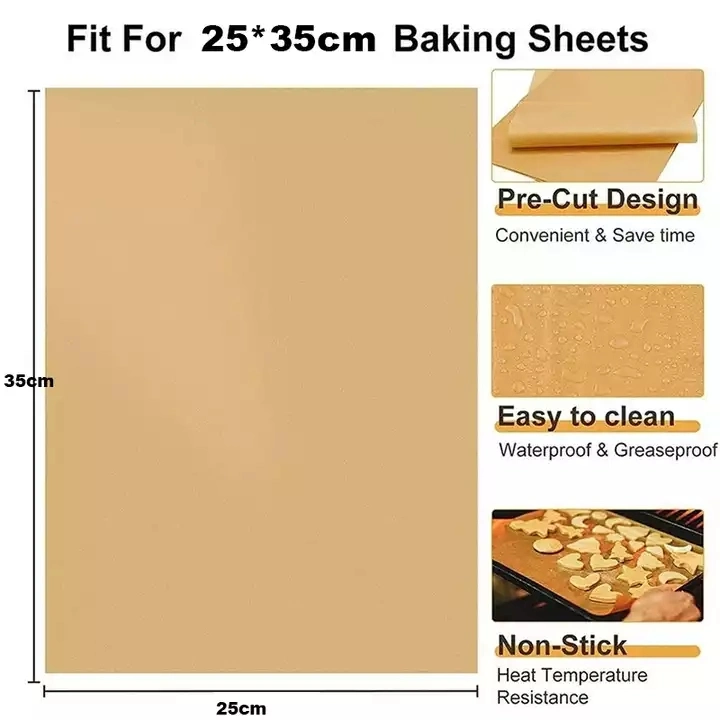 Unbleached Natural Brown Non-Stick Parchment Silicone Coated Greaseproof Wrapping Baking Paper