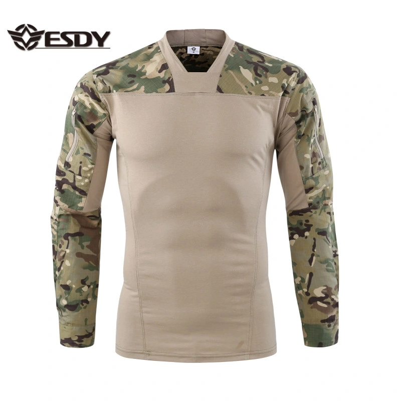 Tactical Long Sleeve Shirt Hiking Uniform Camo Shirt