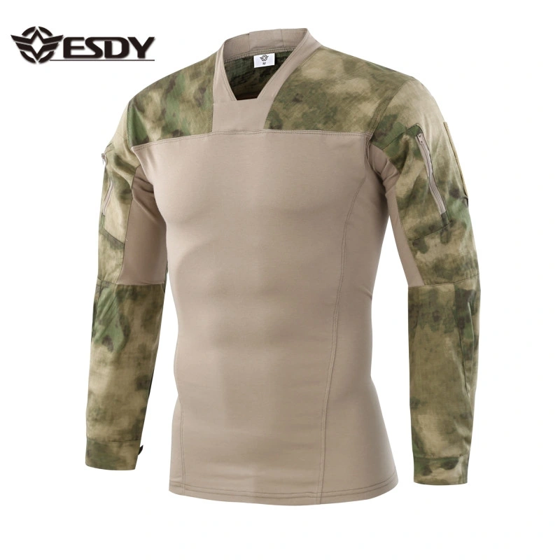 Tactical Long Sleeve Shirt Hiking Uniform Camo Shirt