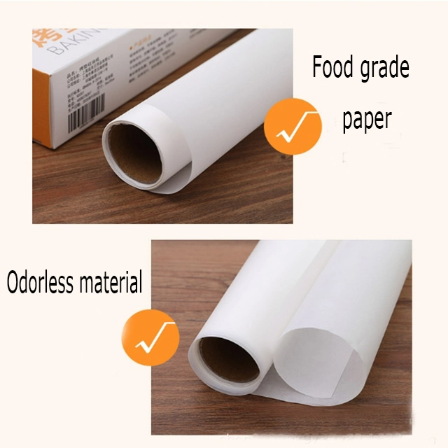 40*60cm 22g Baking Paper Non-Stick Baking Parchment Roll Unbleached Baking Pan Liner for Kitchen Air Fryer Steamer Cooking Bread