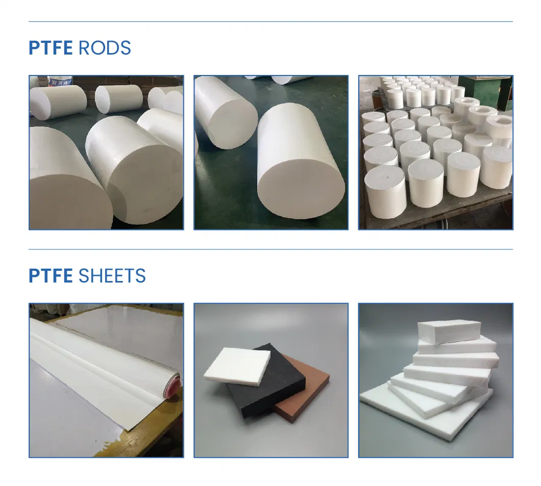 Extruded PTFE Rod Solid Plastic Teflon Rod for Gasket PTFE Stick Bar PTFE Sheet for Seal PTFE Tube for Sleeve