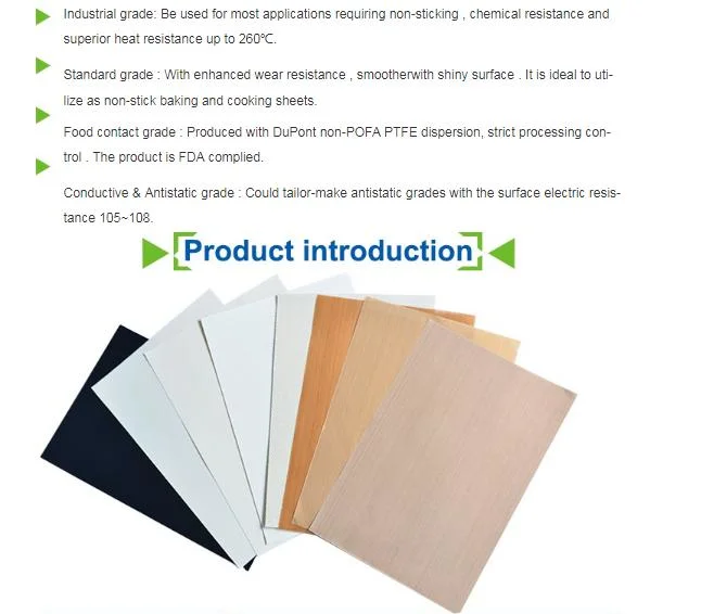 PTFE Fberglass fabric Coated with PTFE 1mm