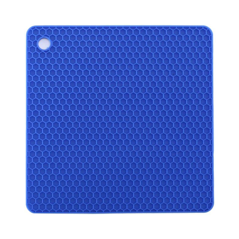 Thickened Silicone Square Table Mat, Non-Slip Honeycomb Kitchen Table Pad Multi-Purpose Hot Pads, Spoon Rest Heat Insulation Pad Cooking Oven Mat Wbb15677