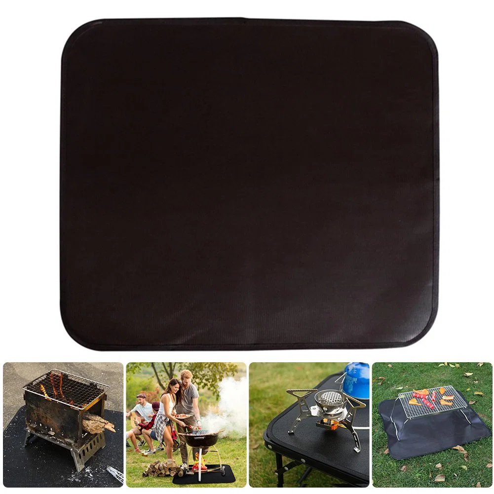 Barbecue Flame Retardant Protective Mat Outdoor Camping Cloth Silicone Camping Fireproof Grill Mat Cloth for Picnic Barbecue