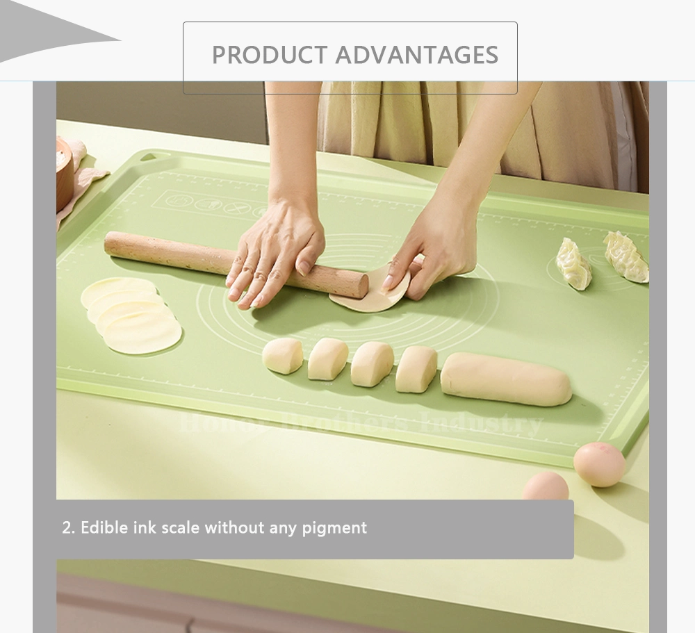 Non-Stick Heat Resistant Silicone Cooking Baking Pastry Mat for Kneading Rolling Dough