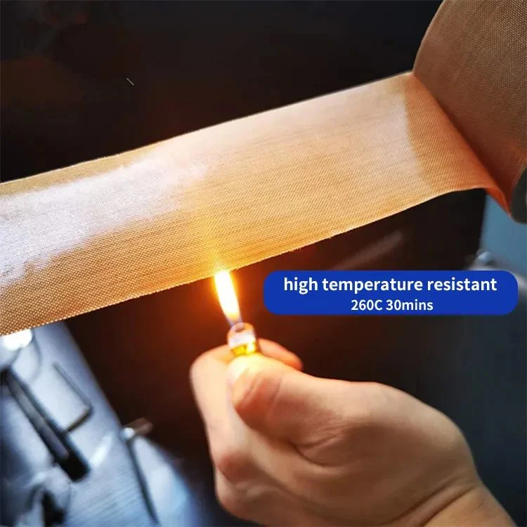 Heat Resistance Self Adhesive Insulation Zone Taflon Brand High Temperature Application Industrial PTFE Film Coated Fiberglass Fabric Cloth Teflons