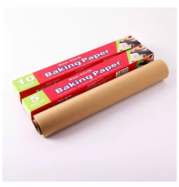 Unbleached Natural Brown Non-Stick Parchment Silicone Coated Greaseproof Wrapping Baking Paper