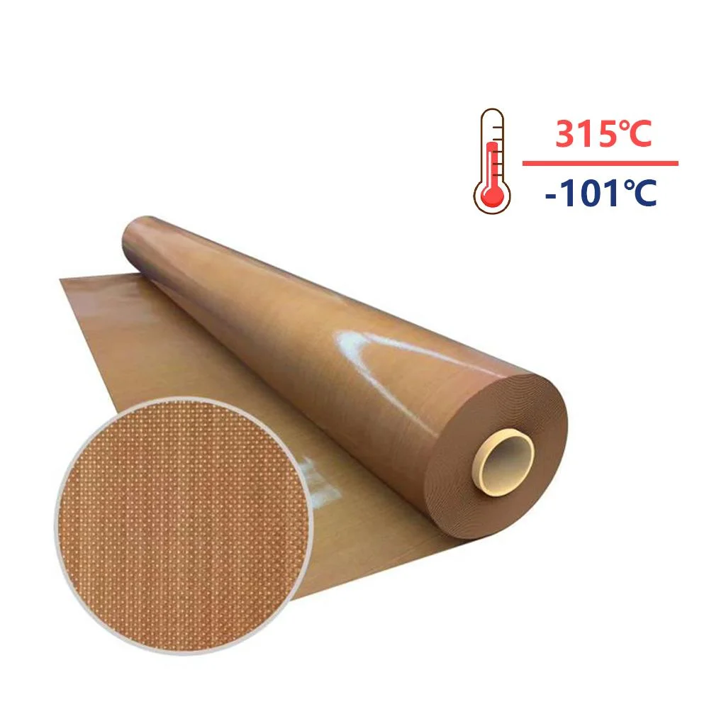 Custom High Temperature Antistatic Woven Calender Conveyor Belt PTFE Coated Glass Fibre Fabric