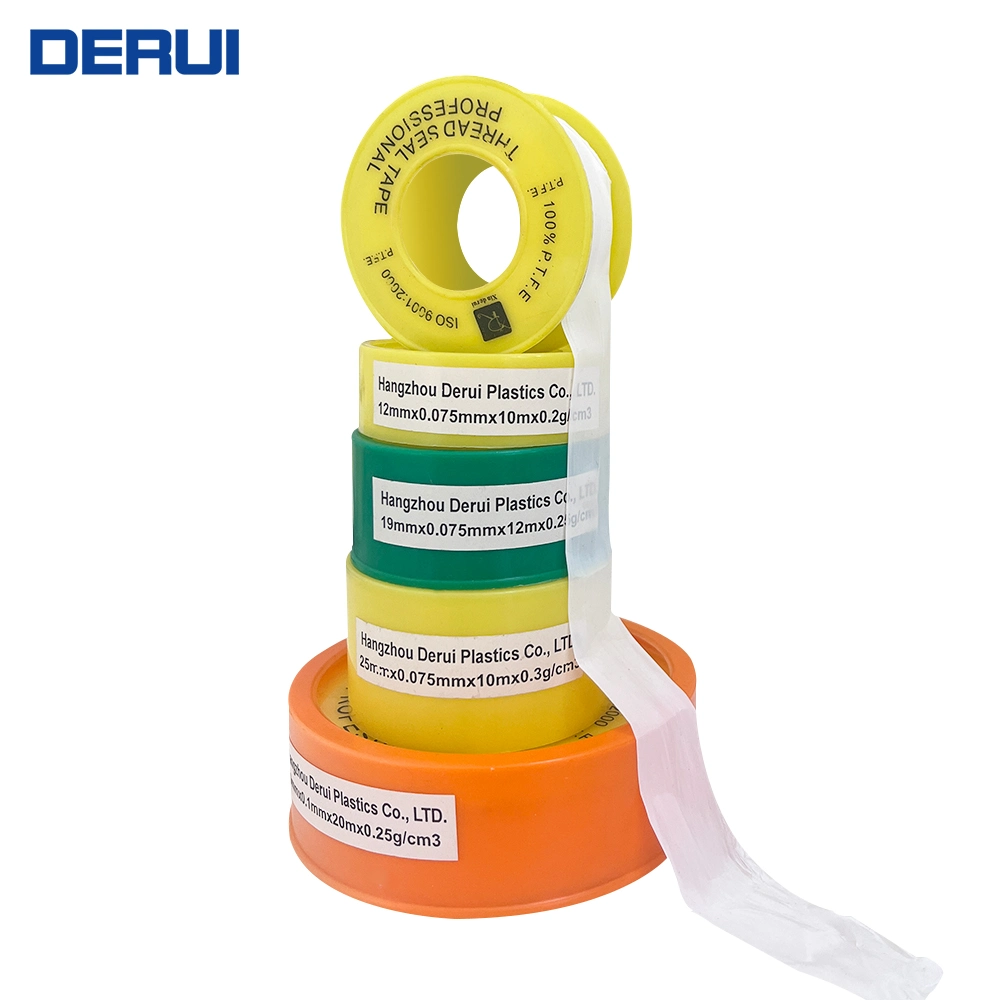 High Temp Low Friction Yellow/Pink/Blue/White PTFE Teflon Pipe Thread Sealant Tapes
