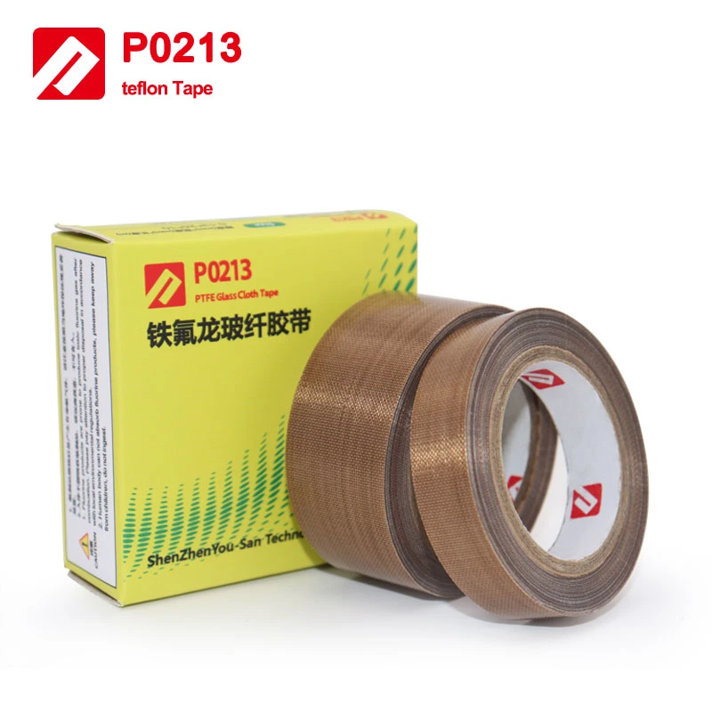 High Temp Resistant Coated Fiberglass Adhesive Cloth Tape PTFE Tape for Heat Sealer Sealing