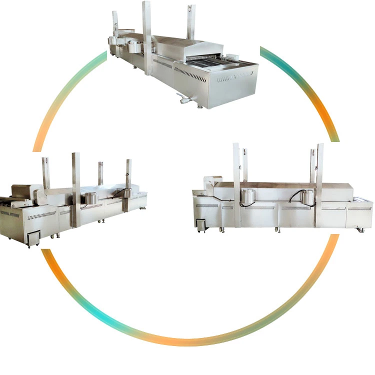 Electric Teflon Belt Continous Frying Machine Conveyor Tempura Fryer