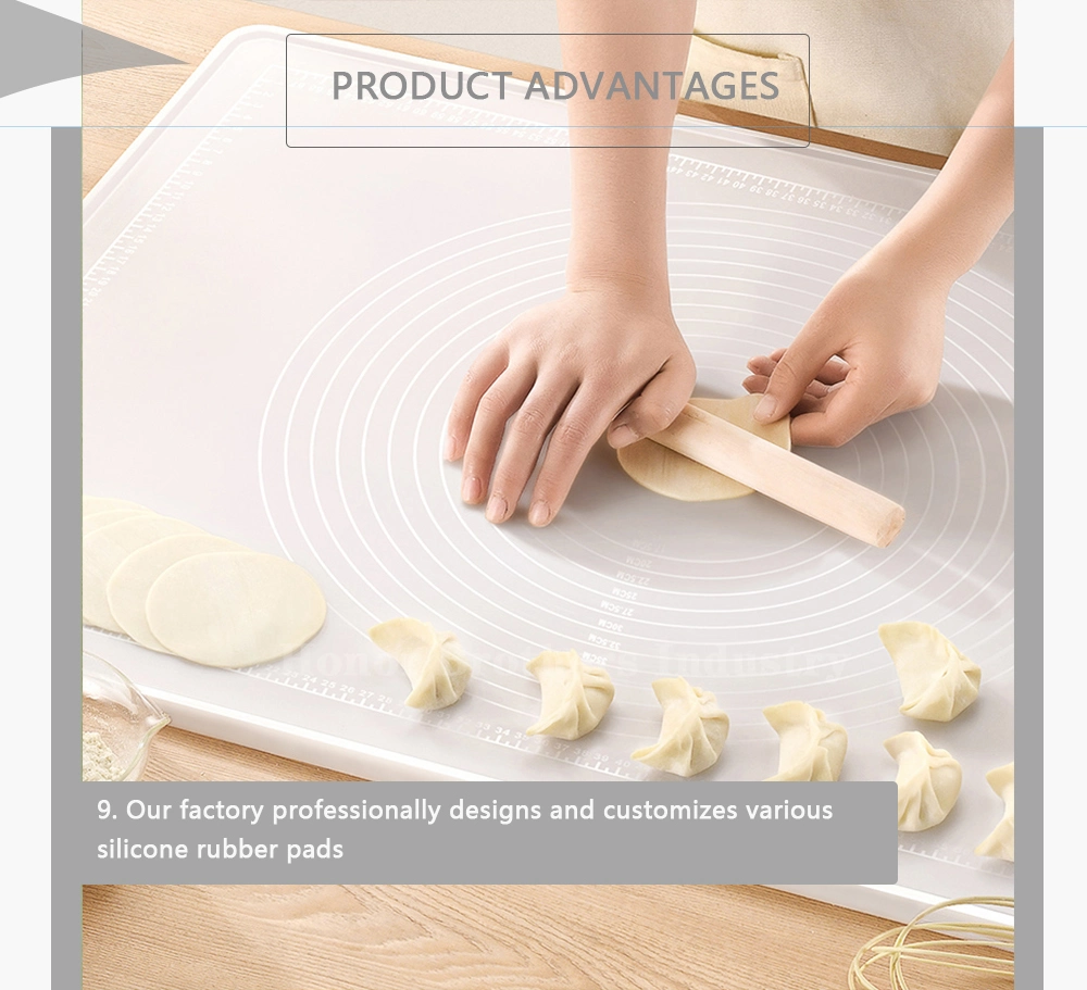 Non-Stick Heat Resistant Silicone Cooking Baking Pastry Mat for Kneading Rolling Dough