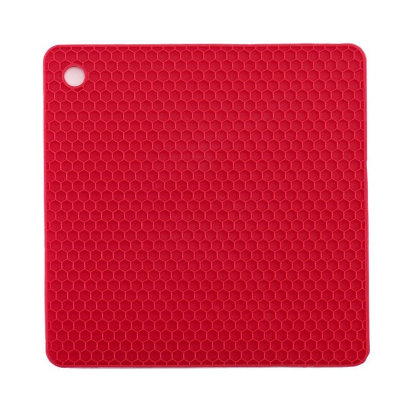 Thickened Silicone Square Table Mat, Non-Slip Honeycomb Kitchen Table Pad Multi-Purpose Hot Pads, Spoon Rest Heat Insulation Pad Cooking Oven Mat Wbb15677