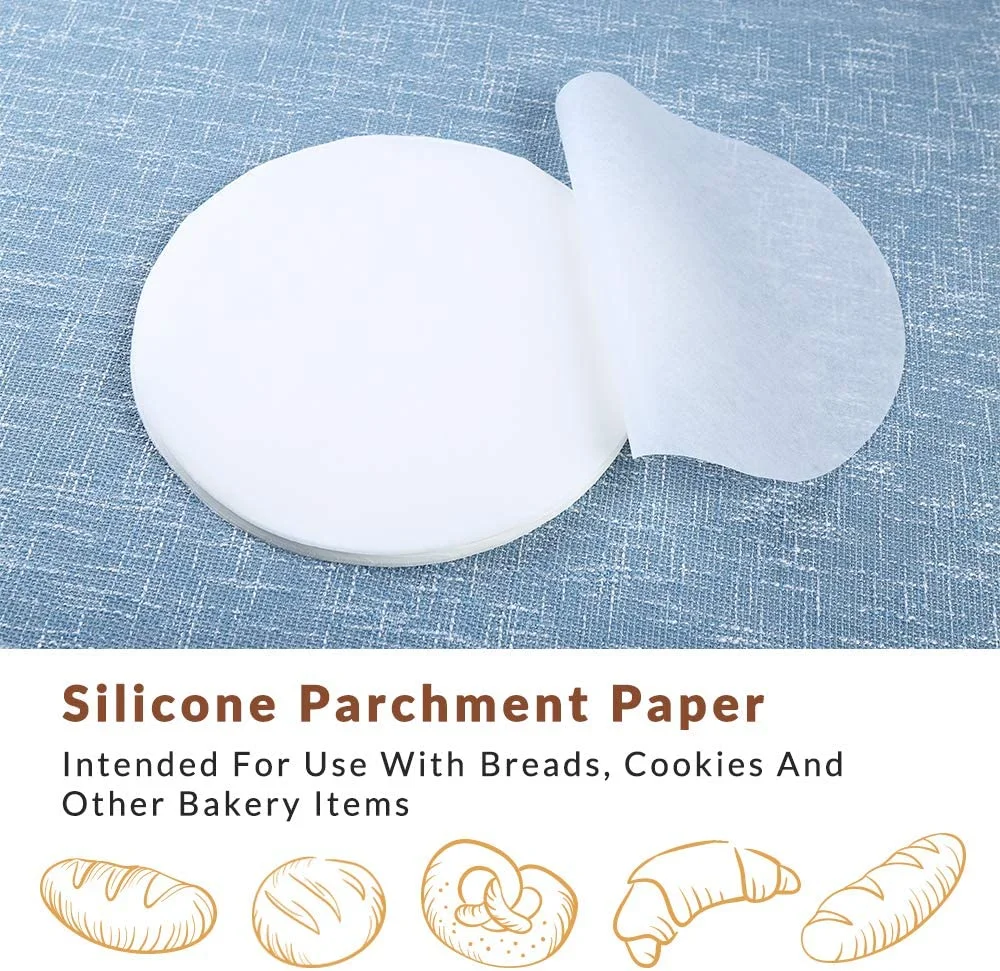 10 Inches Non-Stick Parchment Paper - Round White Baking Sheets, Wax Paper Liners for Cake Pan, for Steamer, Fryer and Oven, for Cakes, Cheesecakes, Pizza, Cook