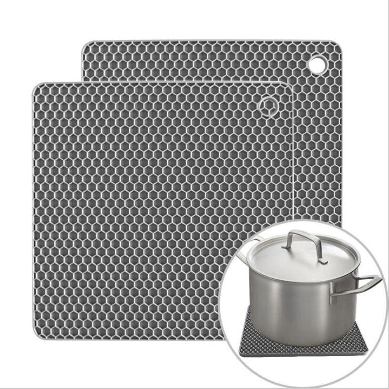 Honeycomb Mat Silicone Square Placemat Heat Insulation Pad Anti-Scald Oven Mat Esg15677
