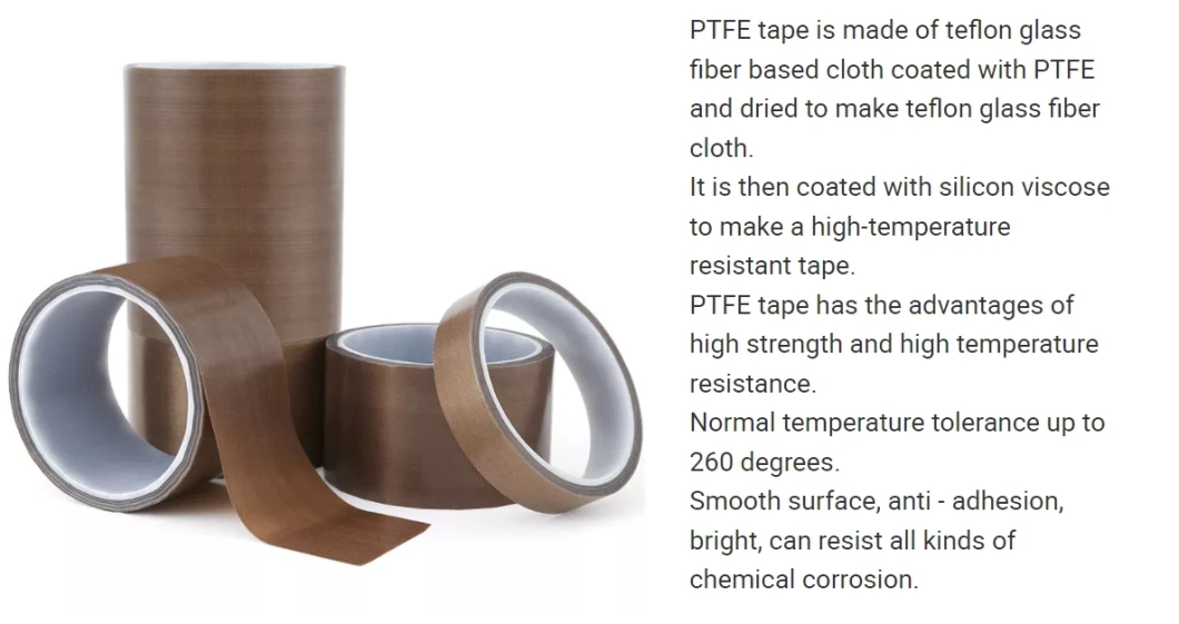 Adhesive Tape PTFE Coated Fiberglass Tape Fiberglass Tape