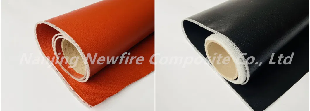 Stock Thermal Insulation Fire Retardant Fireproof Anti-Aging Glass Fabric Silicone Coated Fiberglass Cloth for High Temp Resistant Silicone Coated Fabric