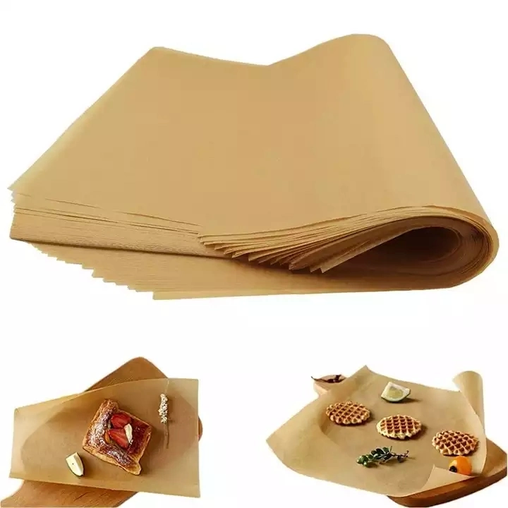 Unbleached Natural Brown Non-Stick Parchment Silicone Coated Greaseproof Wrapping Baking Paper