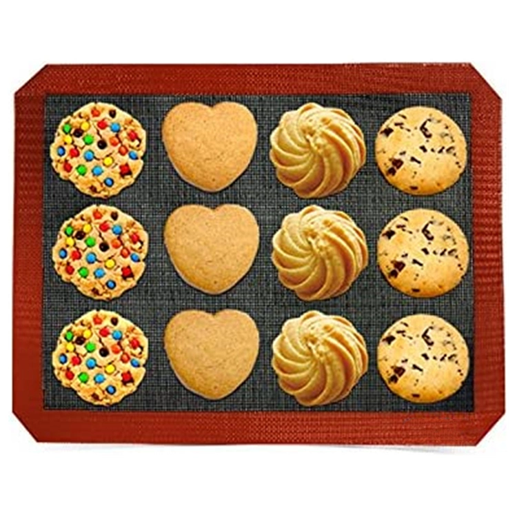 Custom Silicone Baking Sheets Perforated Silicone Bread Mat Non Stick Oven Liner Fiberglass Mesh Products