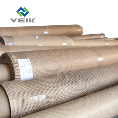 Secador UV de malla abierta de fibra de vidrio PTFE cinta transportadora con el conjunto Bullnose