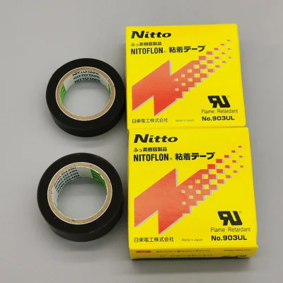 Cinta de sellado flexible de protección térmica de alta resistencia dieléctrica de 25mm de ancho Nitton 903UL