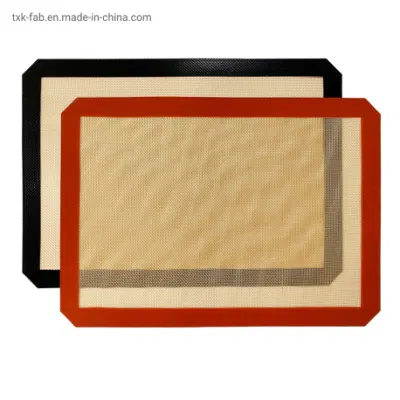Fibra de vidrio de colores diferentes de silicona para hornear pasteles Foodgrade alfombrilla para cocina