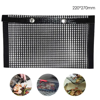  Food Grade 11X11&quot; Cesta de malla de PTFE para bandeja de horno de uso cocina reutilizables.
