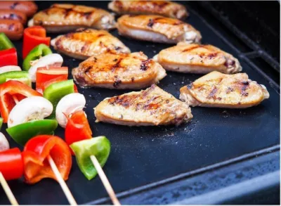 Mat Parrilla No Stick Pad bandeja para hornear no Stick resistentes al calor de las hojas de Barbacoa Grill Wyz15732