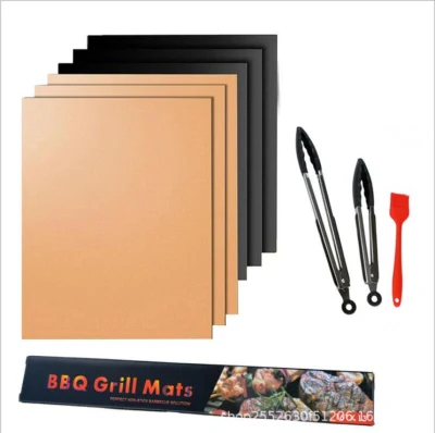 Non Stick Kitchen Ware BBQ Grill Mat BBQ Mat PTFE Parrilla de barbacoa Mat Cooking