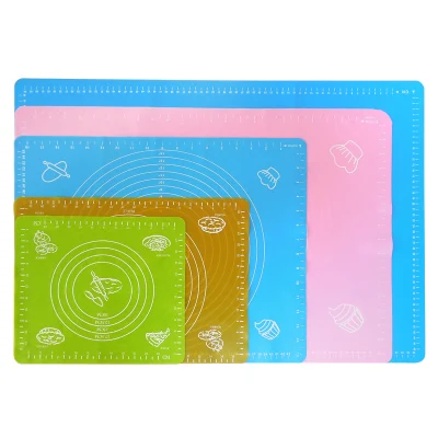 Pasta de silicona extra grueso Antideslizante Mat con la medición, Non-Stick, grande y grueso, de silicona para hornear Mat
