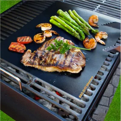 Alfombrilla para barbacoa Non Stick Pad para gas Easy Bake Plancha de cubierta de la placa de cocción para transferencia de calor calor no adherente Resistentes sábanas de barbacoa para parrilla Esg15732